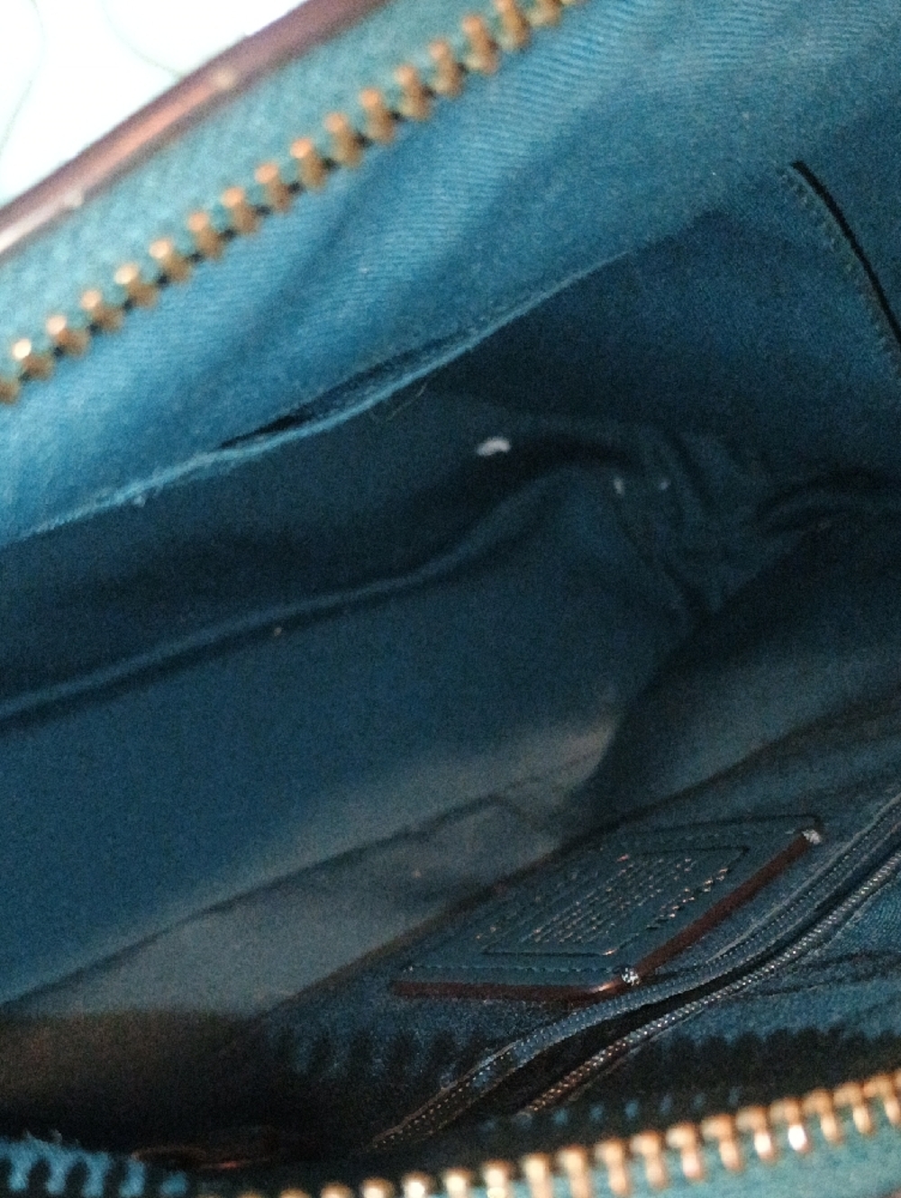 Coach Metallic Blue Dome Satchel with Gold Hardware - Picture 7 of 7